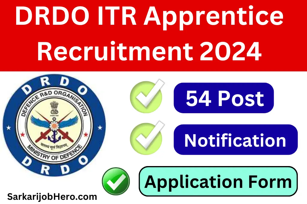 DRDO ITR Apprentice Recruitment 2024